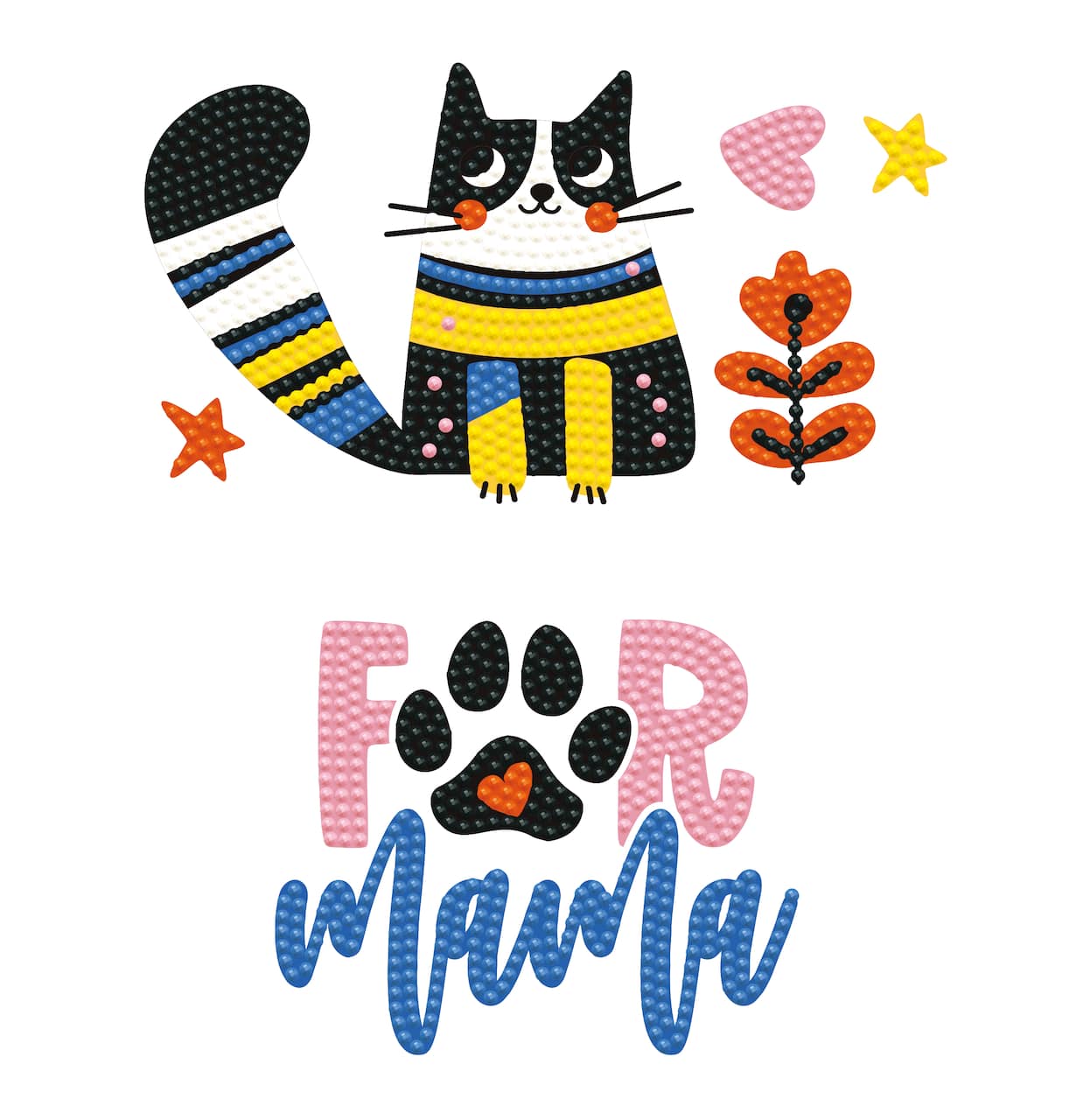 Diamond Dotz® Cat & Fur Mama Iron-On 'n' Dot Kit